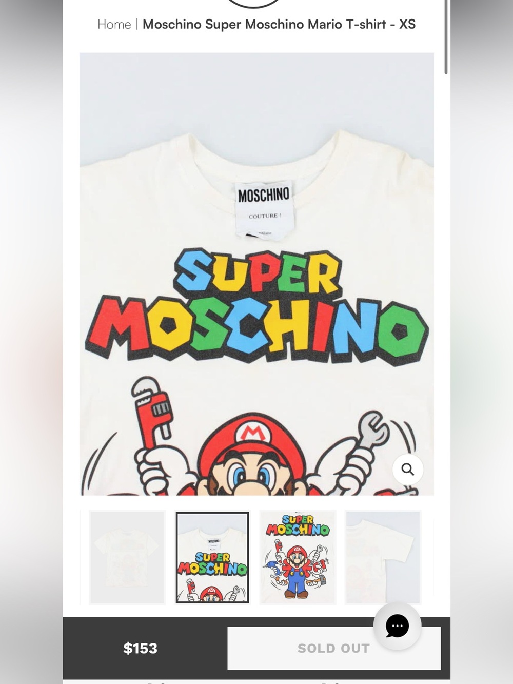 “Super Moschino” Jeremy Scott x Super Mario Brothers x Moschino Couture T Shirt - Picture 10 of 10